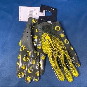 Nike Vapor Jet 7.0 NCAA Oregon Ducks Receiver Football Gloves DX5330-317 MEDIUM